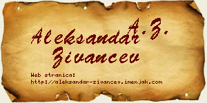 Aleksandar Živančev vizit kartica